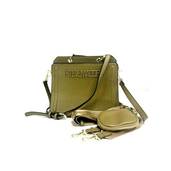 Steve Madden Bevelyn Crossbody Satchel (MT Olive) Nice Fall Color - Picture 1 of 12